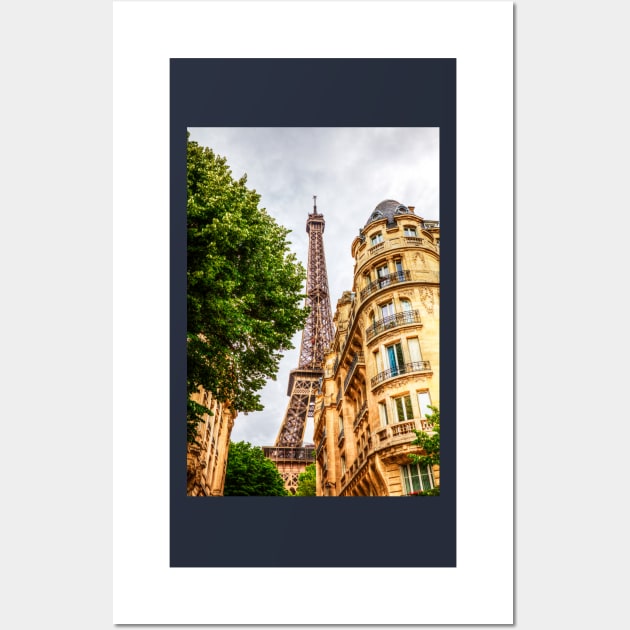 Eiffel Tower Paris, Between The Buildings Wall Art by tommysphotos